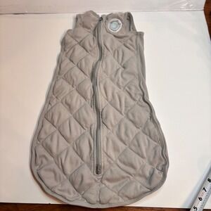 Dreamland Baby Sleep Sack Quilted Gray Wearable Blanket 8lbs-6M Gray Sleep Baby